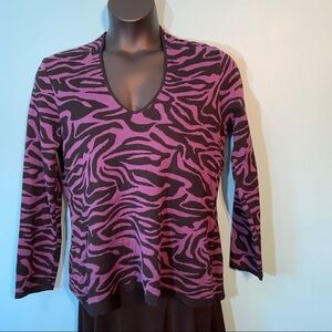 Dana Buchman  animal print sweater‎